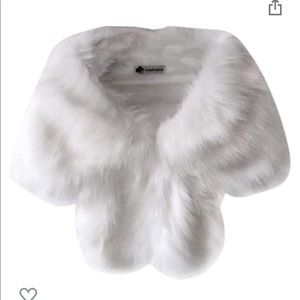 White faux fur